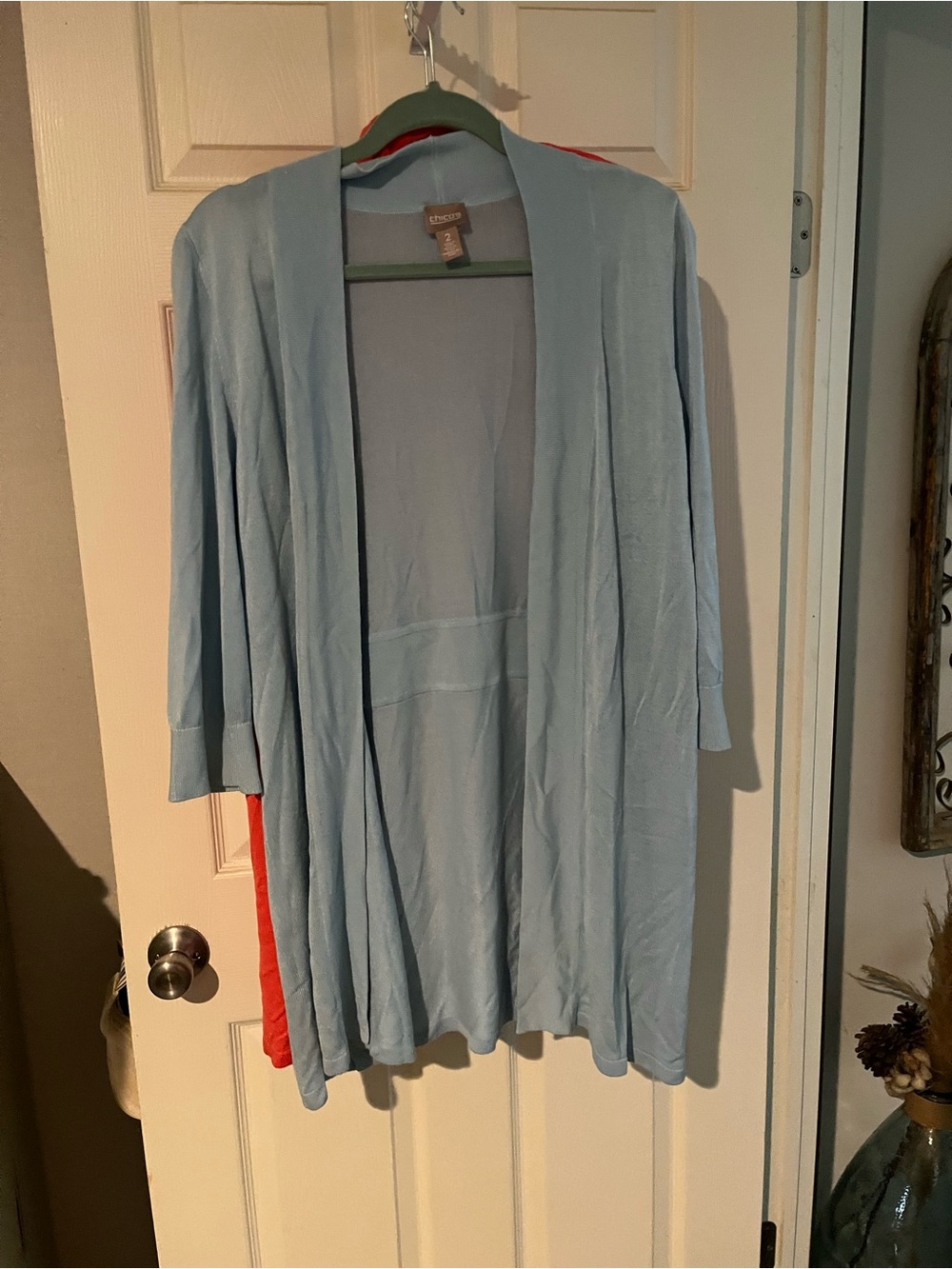 Chico's Light Blue Open-Front Cardigan